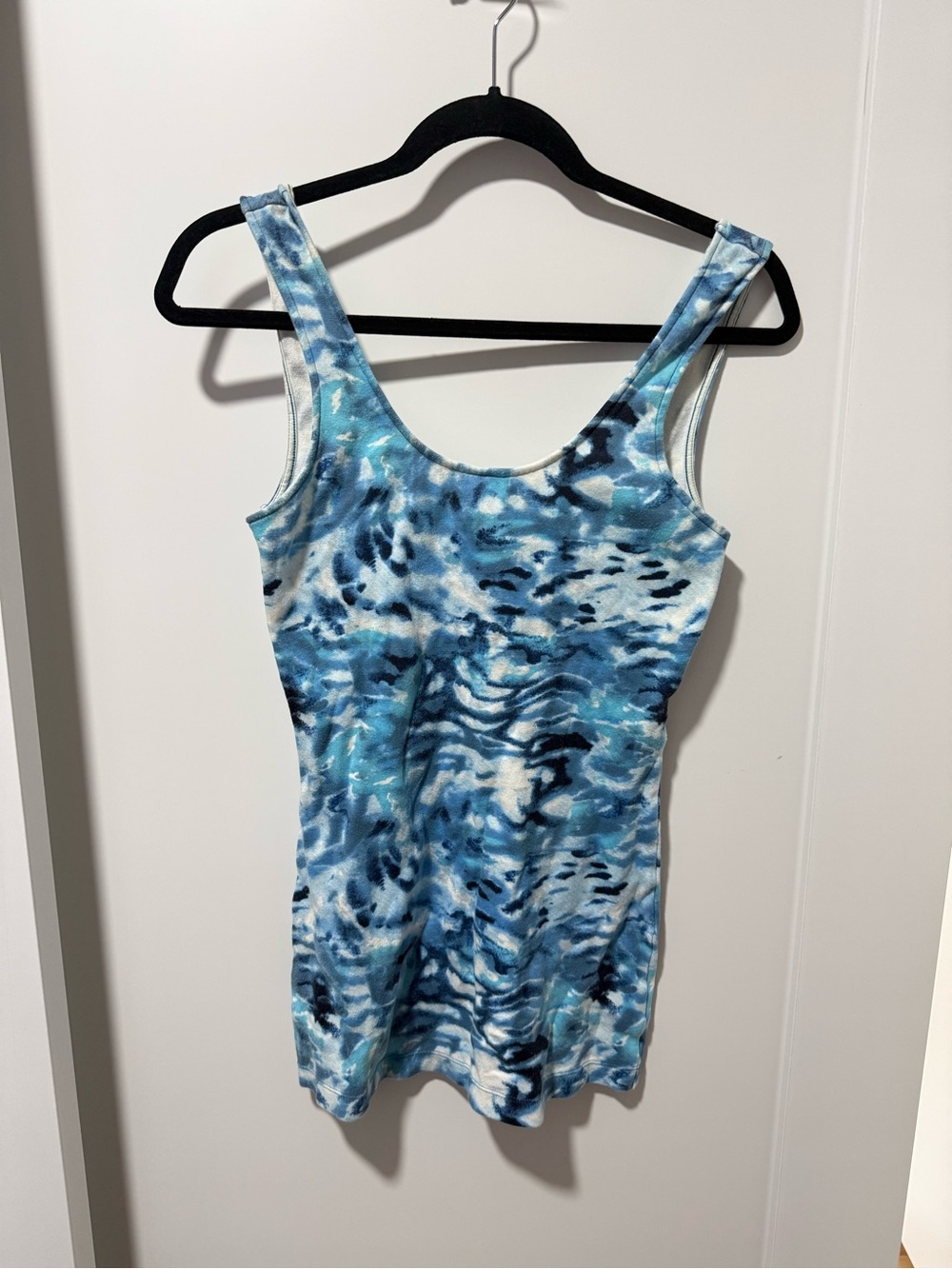 Free People Blue Tie-Dye Scoop Tank mini dress
